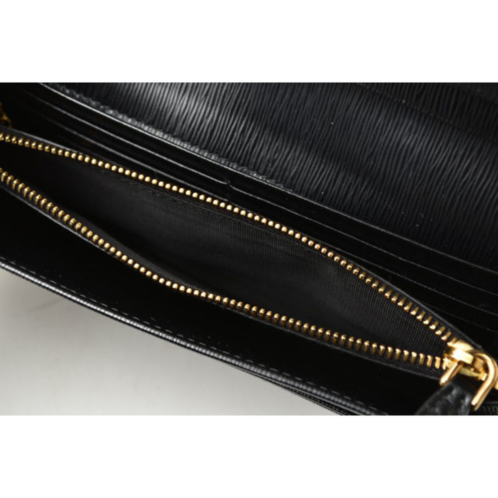 Prada Long Wallet Pass Case Saffiano Black - image 7